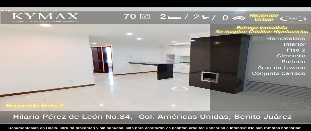 Foto de departamento en venta en hilario pérez de león , américas unidas, benito juárez, df / cdmx, 0 No. 01