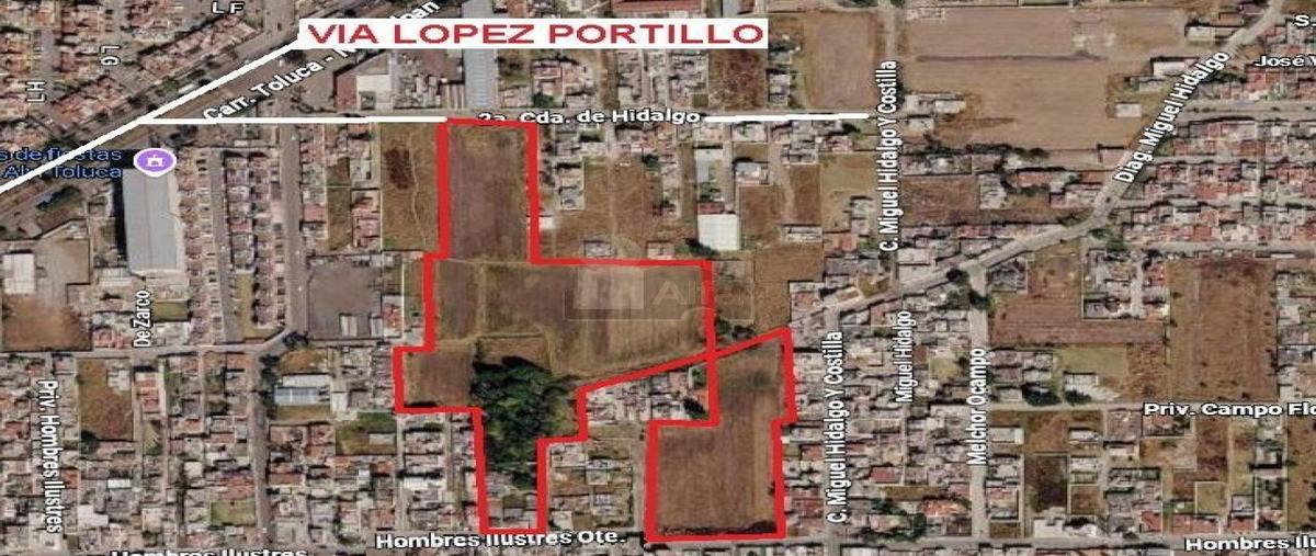 Foto de terreno habitacional en venta en hombres ilustres 200, san lorenzo tepaltitlán centro, toluca, méxico, 0 No. 04