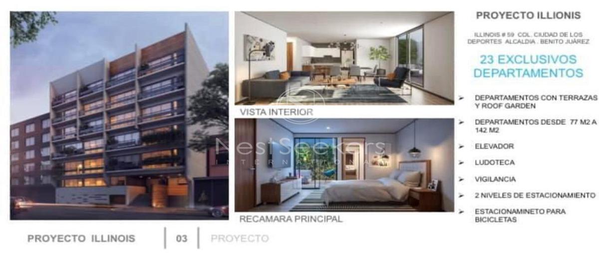 Foto de departamento en venta en illinois , ciudad de los deportes, benito juárez, df / cdmx, 0 No. 03