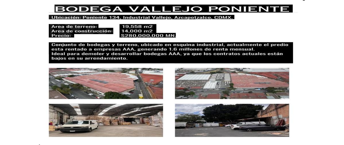 Foto de bodega en , industrial vallejo, azcapotzalco, df / cdmx, 30342856 foto 01 Foto de bodega en venta en , industrial vallejo, azcapotzalco, df / cdmx, 30342856 No. 01