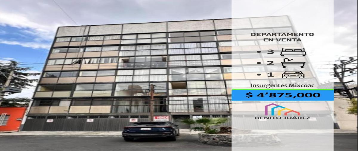 Foto de departamento en venta en  , insurgentes mixcoac, benito juárez, df / cdmx, 30356990 No. 01