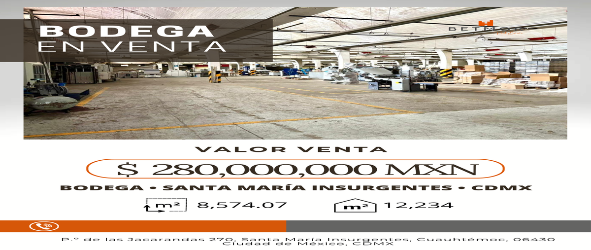 Foto de bodega en venta en jacarandas , atlampa, cuauhtémoc, df / cdmx, 0 No. 01