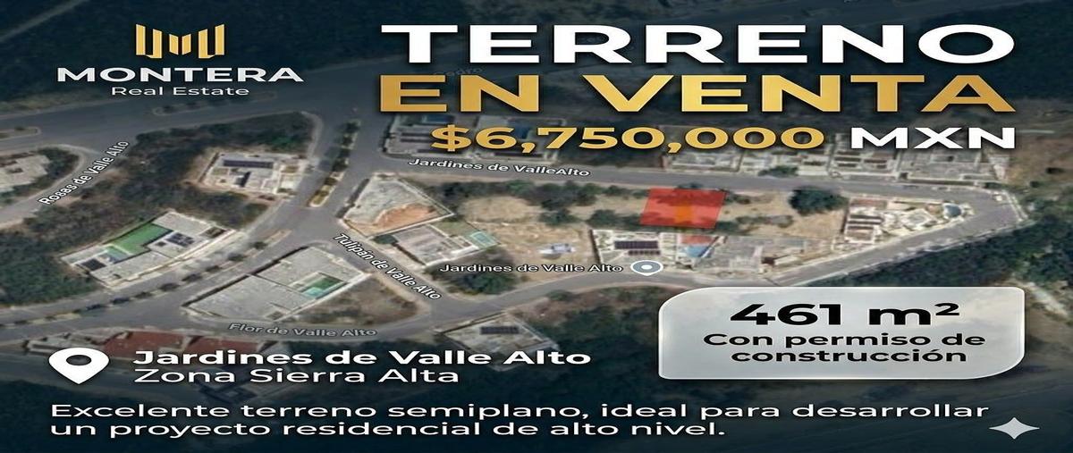 Foto de terreno habitacional en jardines de vallealto s/n64989 monterreyn.l. , valle alto, monterrey, nuevo león, 30866258 foto 01 Foto de terreno habitacional en venta en jardines de vallealto s/n64989 monterreyn.l. , valle alto, monterrey, nuevo león, 30866258 No. 01