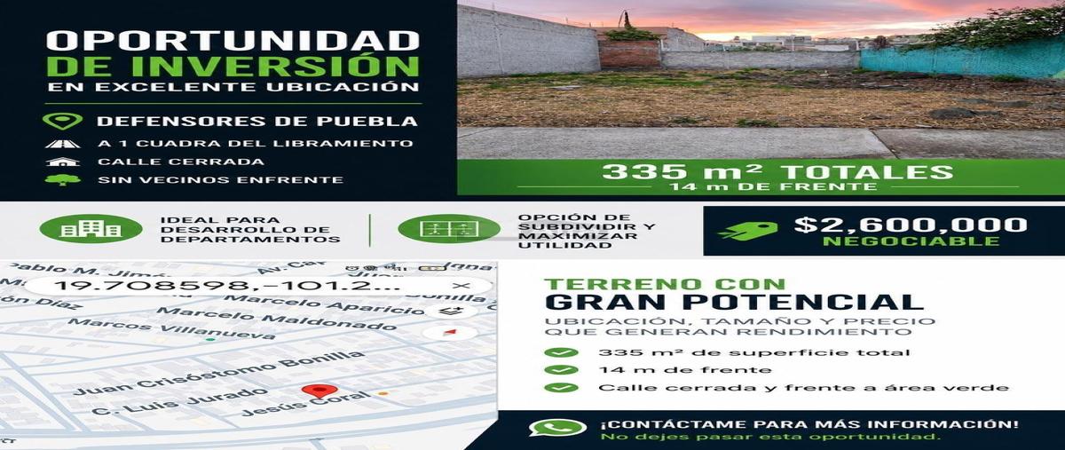 Foto de terreno habitacional en venta en jesus corral 8, defensores de puebla, morelia, michoacán de ocampo, 30997762 No. 04