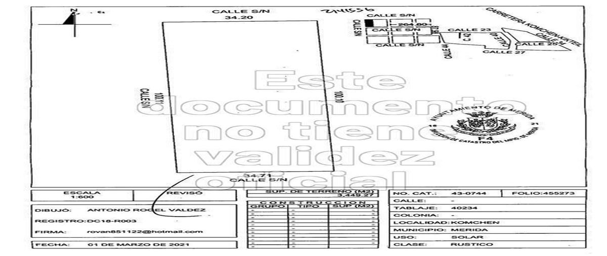Foto de terreno habitacional en venta en  , komchen, mérida, yucatán, 22629496 No. 03