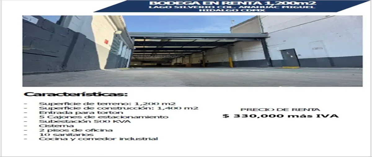 Foto de bodega en renta en lago silverio , anahuac i sección, miguel hidalgo, df / cdmx, 30314632 No. 02