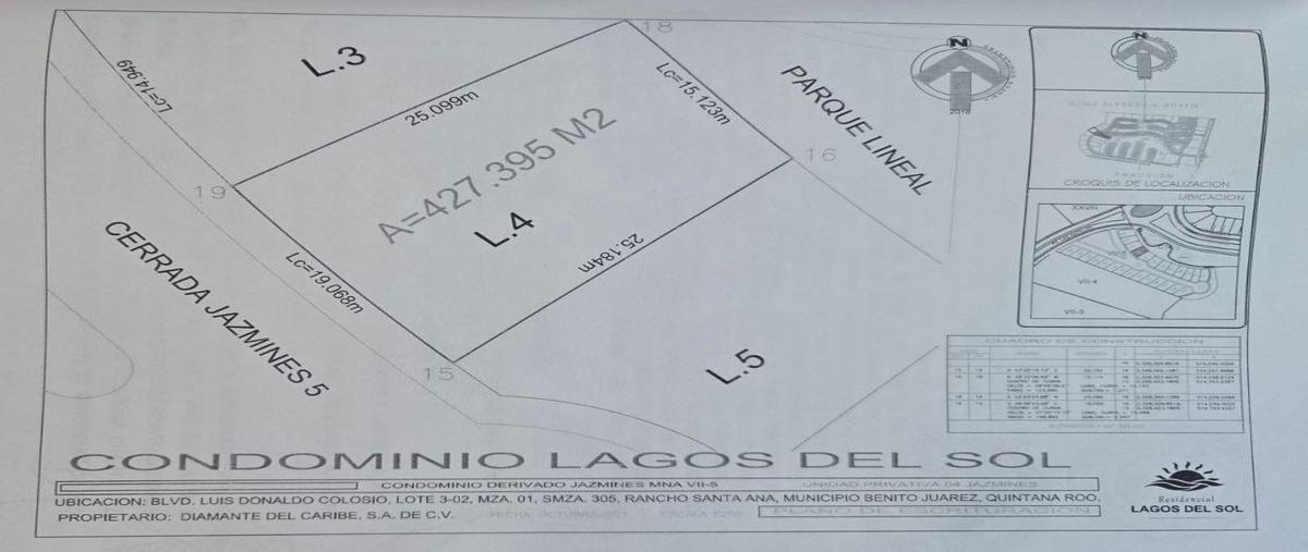 Foto de terreno habitacional en venta en  , lagos del sol, benito juárez, quintana roo, 31048028 No. 05