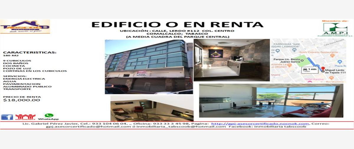 Foto de edificio en renta en lerdo 112, comalcalco centro, comalcalco, tabasco, 0 No. 01