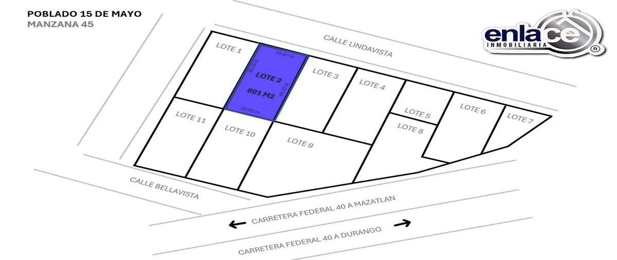 Foto de terreno habitacional en venta en linda vista , 15 de mayo (tapias), durango, durango, 29004236 No. 03