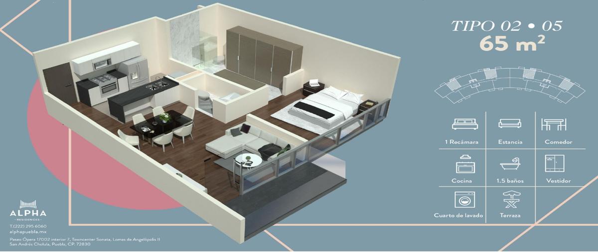 Foto de departamento en renta en  , lomas de angelópolis ii, san andrés cholula, puebla, 27896411 No. 05