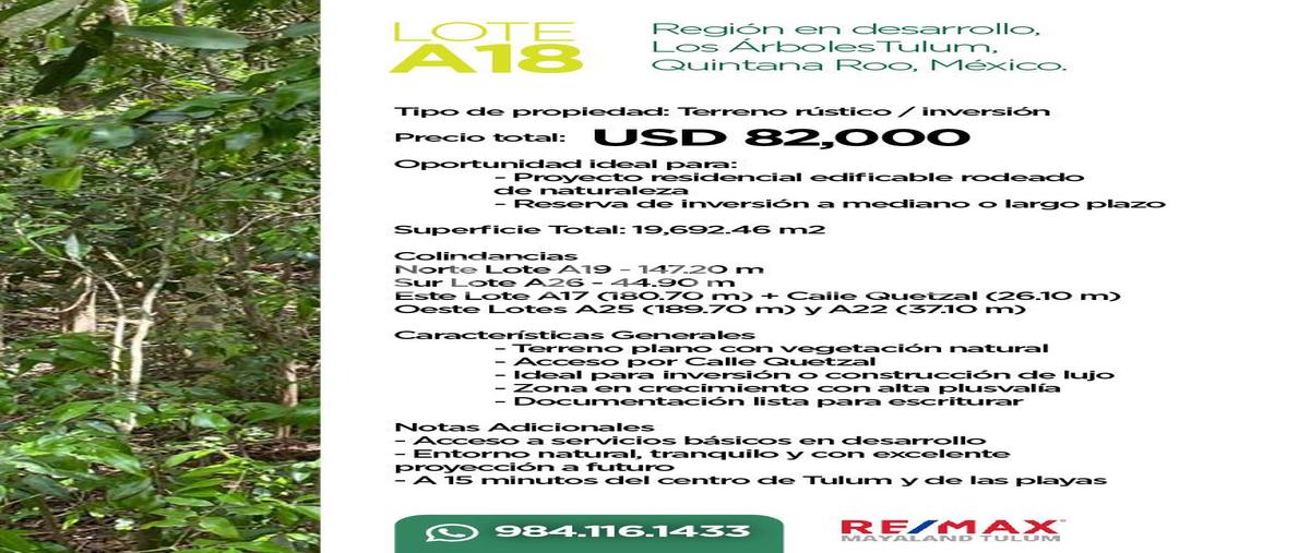 Foto de terreno habitacional en venta en los árboles tulum , tulum centro, tulum, quintana roo, 0 No. 04