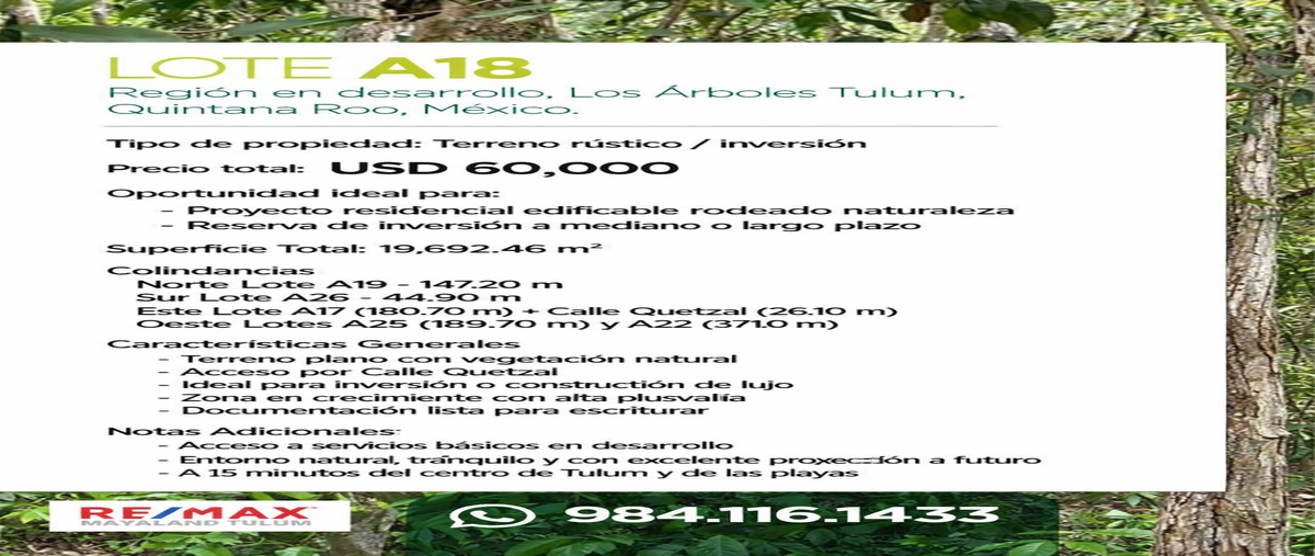 Foto de terreno habitacional en venta en los árboles tulum , tulum centro, tulum, quintana roo, 30899723 No. 04