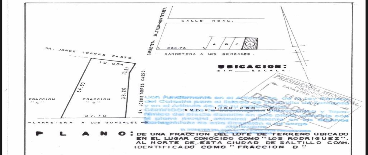 Foto de terreno habitacional en , los rodriguez, saltillo, coahuila de zaragoza, 27201820 foto 01 Foto de terreno habitacional en renta en , los rodriguez, saltillo, coahuila de zaragoza, 27201820 No. 01
