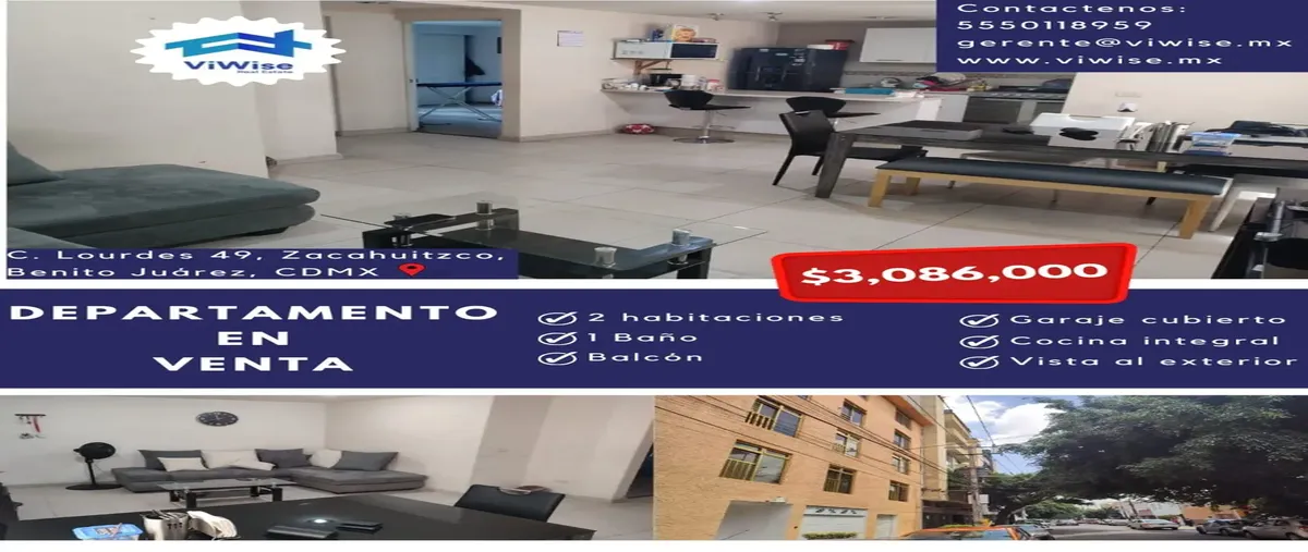 Foto de departamento en lourdes 49, zacahuitzco, benito juárez, df / cdmx, 0 foto 01 Foto de departamento en venta en lourdes 49, zacahuitzco, benito juárez, df / cdmx, 0 No. 01