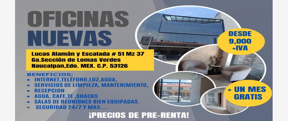 Foto de oficina en lucas alamán y escalada # 51 manzana 37 51, lomas verdes (conjunto lomas verdes), naucalpan de juárez, méxico, 26871786 foto 01 Foto de oficina en renta en lucas alamán y escalada # 51 manzana 37 51, lomas verdes (conjunto lomas verdes), naucalpan de juárez, méxico, 26871786 No. 01