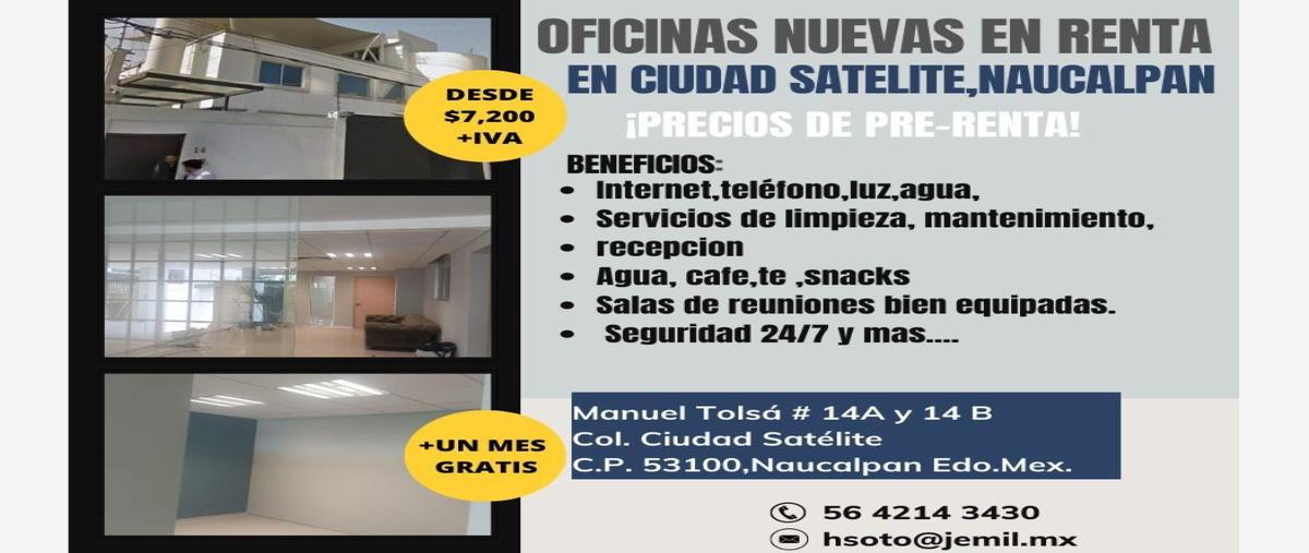 Foto de oficina en manuel tolsá # 14a y 14 b 14, ciudad satélite, naucalpan de juárez, méxico, 26871663 foto 01 Foto de oficina en renta en manuel tolsá # 14a y 14 b 14, ciudad satélite, naucalpan de juárez, méxico, 26871663 No. 01