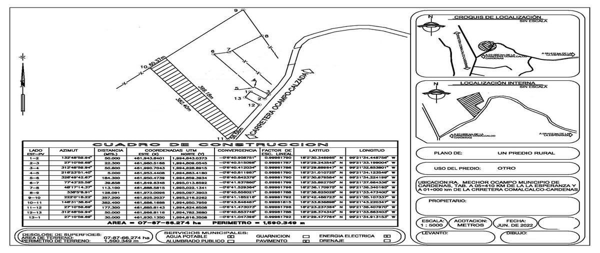Foto de terreno habitacional en venta en  , melchor ocampo, cárdenas, tabasco, 0 No. 05