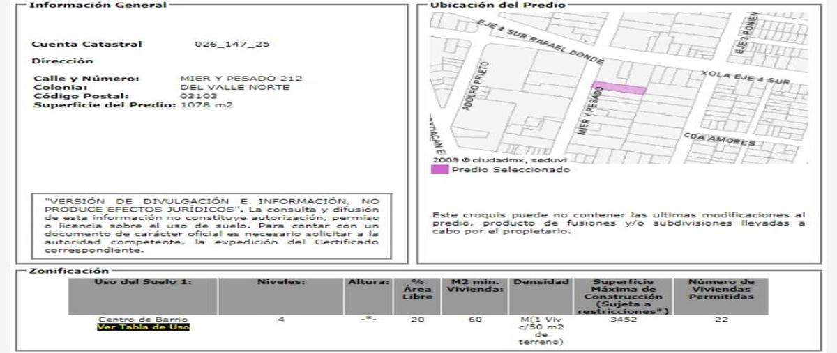 Foto de terreno habitacional en venta en mier y pesado 212, del valle norte, benito juárez, df / cdmx, 12302730 No. 05