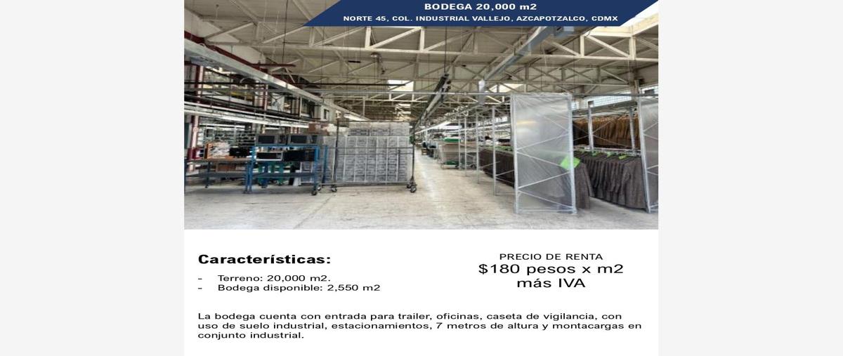 Foto de bodega en renta en norte 45 1, industrial vallejo, azcapotzalco, df / cdmx, 26946817 No. 02