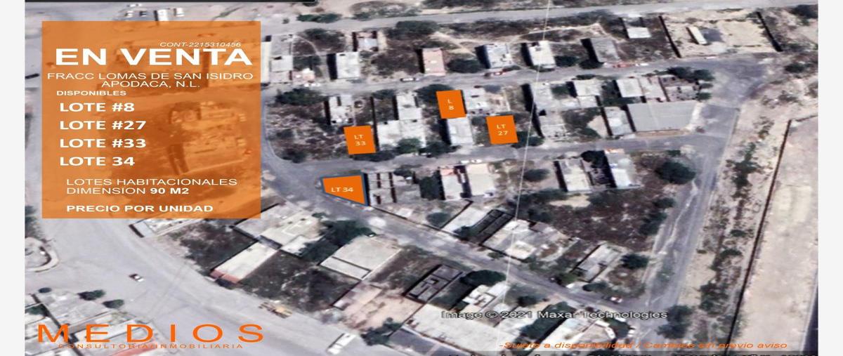 Foto de terreno habitacional en venta en orinoco s, lomas de san isidro, apodaca, nuevo león, 28090340 No. 01
