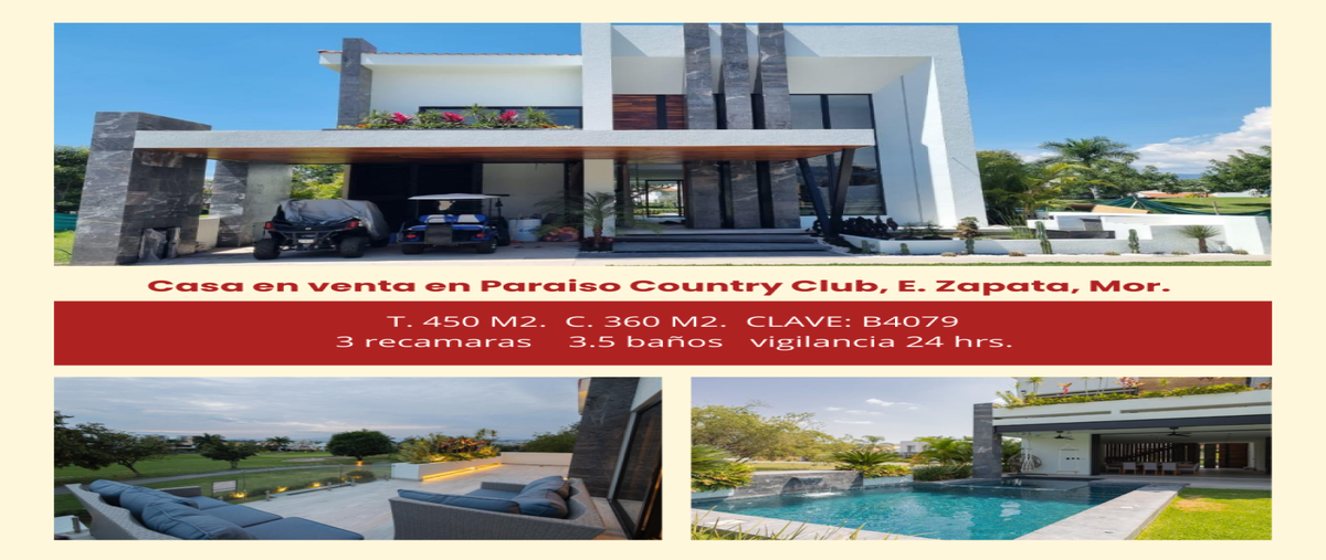 Foto de casa en , paraíso country club, emiliano zapata, morelos, 28935146 foto 01 Foto de casa en venta en , paraíso country club, emiliano zapata, morelos, 28935146 No. 01