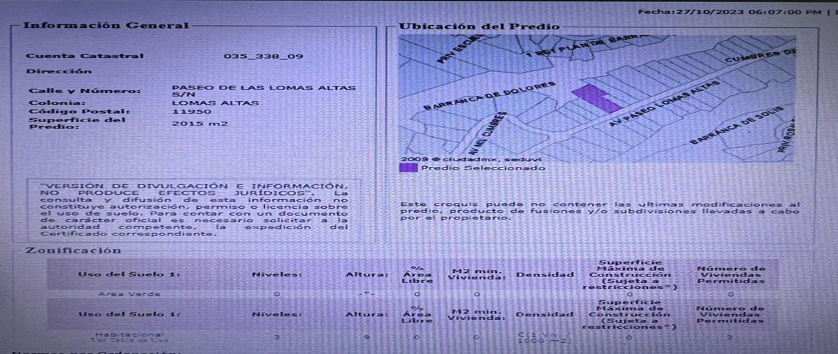 Foto de terreno industrial en venta en paseo de lomas altas , lomas altas, miguel hidalgo, df / cdmx, 27896640 No. 03