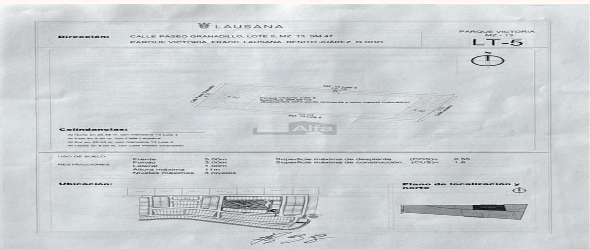 Foto de terreno habitacional en venta en paseo granadillo manzana 13 5, supermanzana 550, benito juárez, quintana roo, 30595428 No. 05