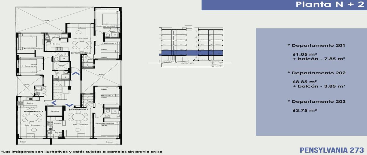 Foto de departamento en venta en pennsylvania , ciudad de los deportes, benito juárez, df / cdmx, 0 No. 03