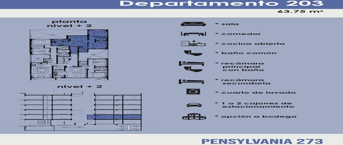 Foto de departamento en venta en pennsylvania , ciudad de los deportes, benito juárez, df / cdmx, 0 No. 04