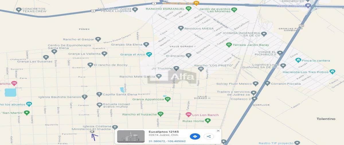 Foto de terreno industrial en venta en persimonio y capulines 1234, granjas santa elena, juárez, chihuahua, 27646415 No. 03