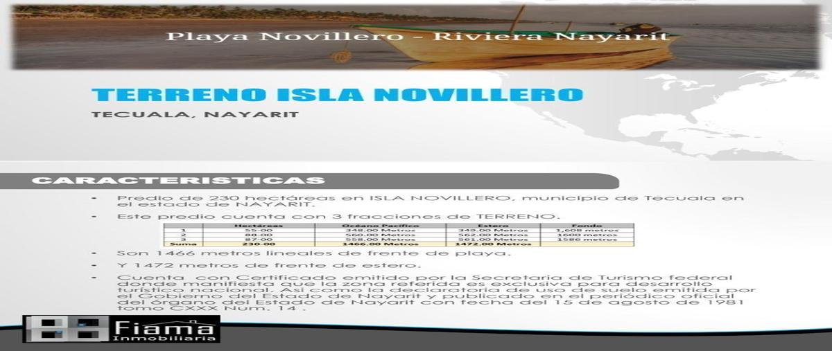 Foto de terreno habitacional en venta en  , playa novillero, tecuala, nayarit, 0 No. 01
