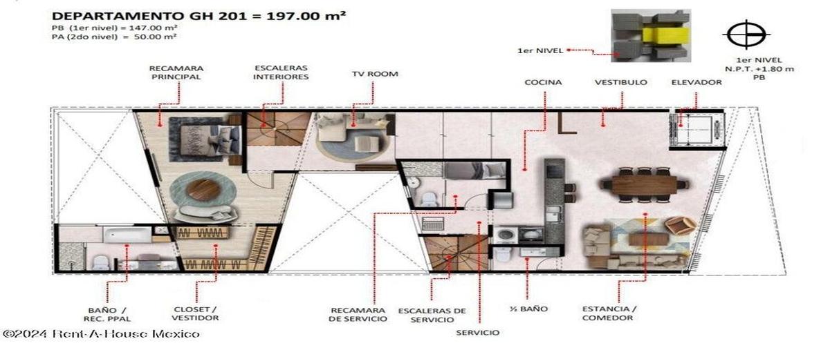 Foto de departamento en venta en  , polanco iii sección, miguel hidalgo, df / cdmx, 28851381 No. 04