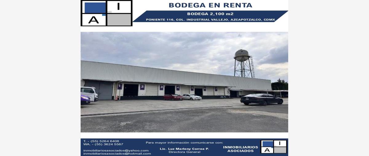 Foto de bodega en renta en poniente 116 1, industrial vallejo, azcapotzalco, df / cdmx, 26946815 No. 01