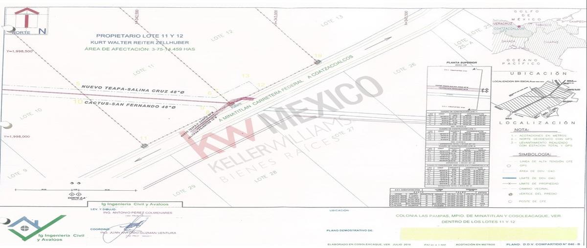 Foto de terreno habitacional en venta en predio rustico las pampas lotes 11 y 12 , estero del pantano, cosoleacaque, veracruz de ignacio de la llave, 30100442 No. 04