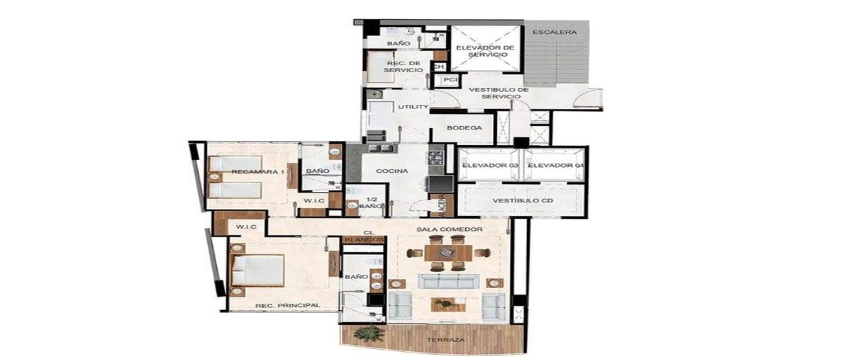 Foto de departamento en venta en privada del romance , bosque real, huixquilucan, méxico, 13487716 No. 02