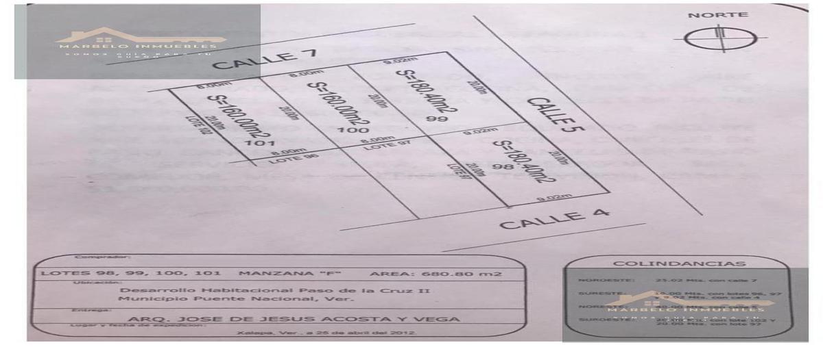 Foto de terreno habitacional en venta en  , puente nacional, puente nacional, veracruz de ignacio de la llave, 30227488 No. 03