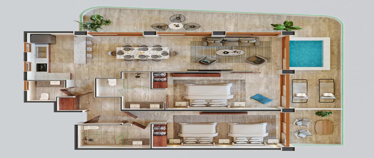 Foto de departamento en venta en  , puerto morelos, benito juárez, quintana roo, 0 No. 03