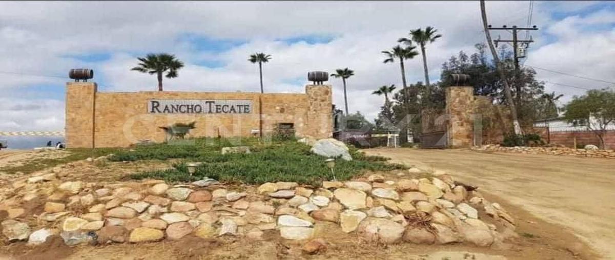 Foto de terreno habitacional en venta en rancho tecate , tecate centro, tecate, baja california, 0 No. 01