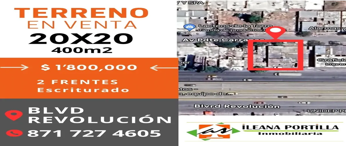 Foto de terreno comercial en revolución (frente) poniente carranza (fondo). 0, felipe ángeles, torreón, coahuila de zaragoza, 0 foto 01 Foto de terreno comercial en venta en revolución (frente) poniente carranza (fondo). 0, felipe ángeles, torreón, coahuila de zaragoza, 0 No. 01