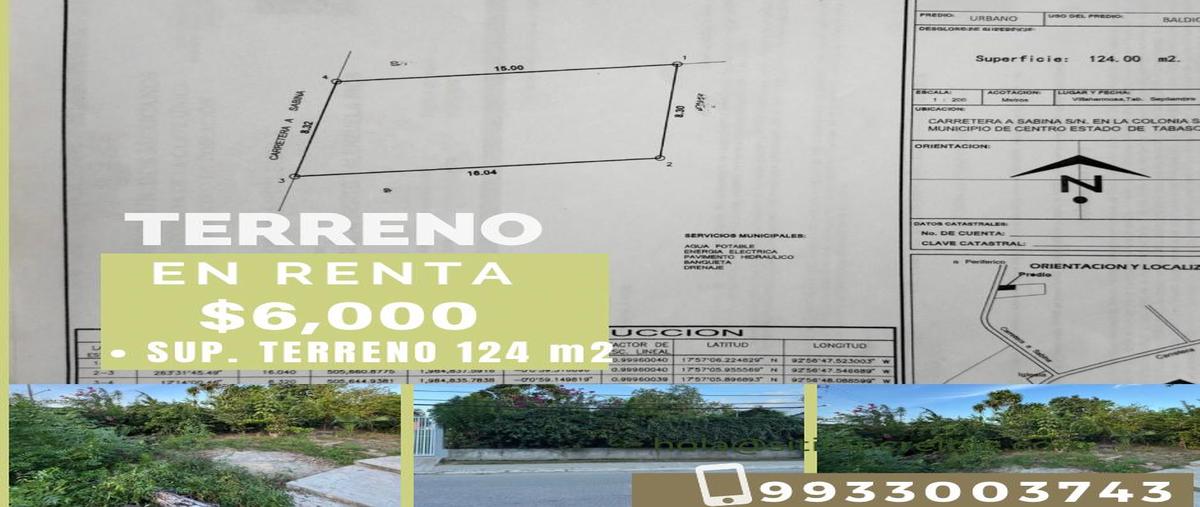 Foto de terreno habitacional en , sabina, centro, tabasco, 0 foto 01 Foto de terreno habitacional en renta en , sabina, centro, tabasco, 0 No. 01
