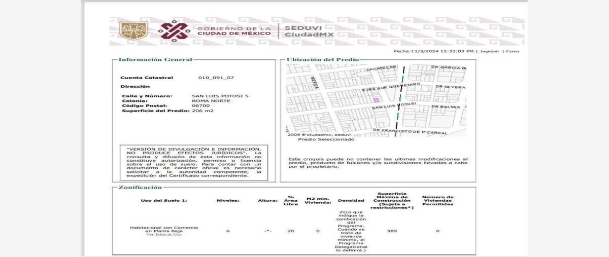 Foto de terreno habitacional en san luis potosi 5, roma norte, cuauhtémoc, df / cdmx, 27925448 foto 02 Foto de terreno habitacional en venta en san luis potosi 5, roma norte, cuauhtémoc, df / cdmx, 27925448 No. 02