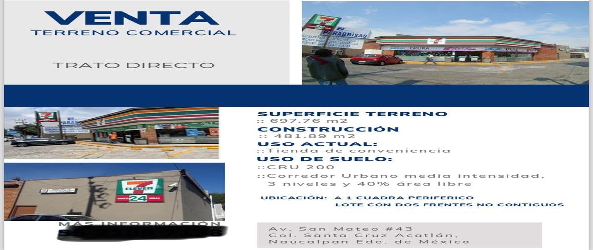 Foto de terreno habitacional en san mateo , santa cruz acatlán, naucalpan de juárez, méxico, 0 foto 01 Foto de terreno habitacional en venta en san mateo , santa cruz acatlán, naucalpan de juárez, méxico, 0 No. 01