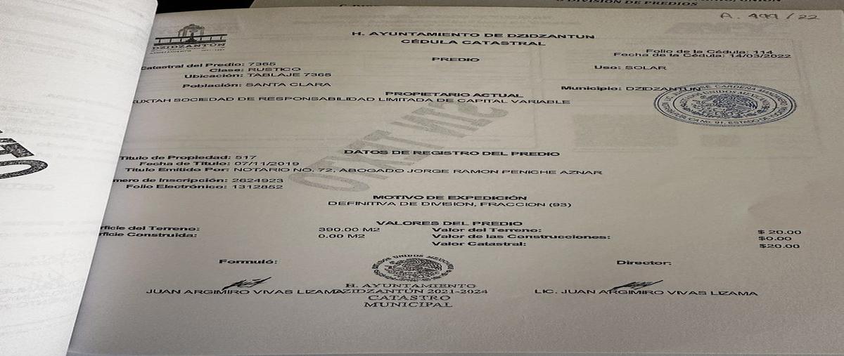 Foto de terreno habitacional en venta en  , santa clara, dzidzantún, yucatán, 30974678 No. 05