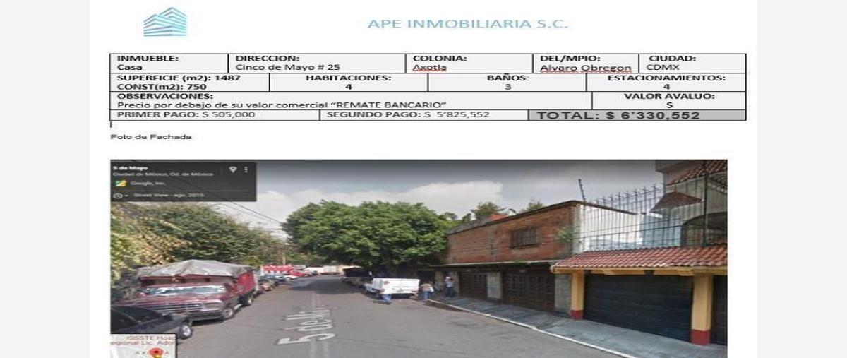 Foto de casa en venta en sin calle , axotla, álvaro obregón, df / cdmx, 0 No. 03