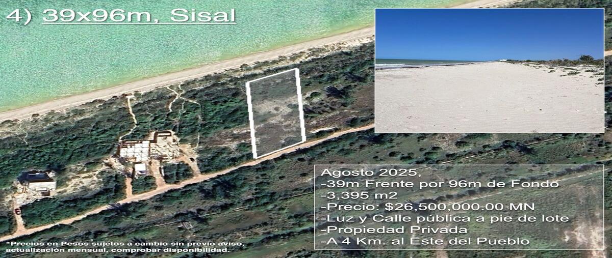 Foto de terreno habitacional en venta en  , sisal, hunucmá, yucatán, 0 No. 03