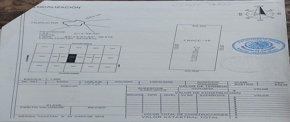 Foto de terreno habitacional en venta en s/n , centro hunucmá, hunucmá, yucatán, 30949635 No. 03