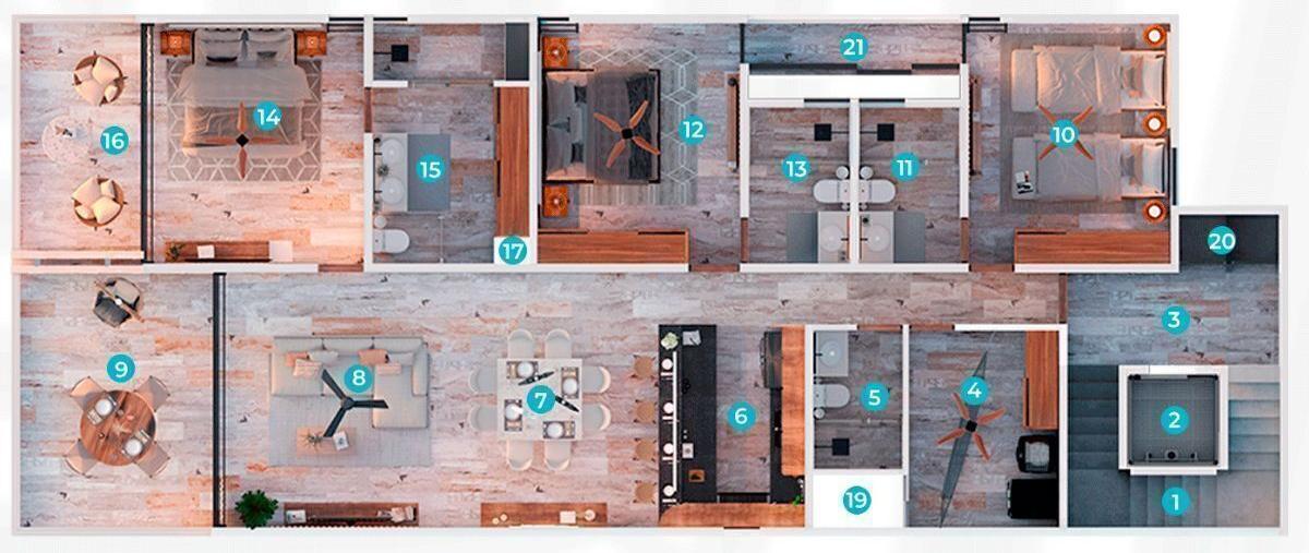 Foto de departamento en venta en s/n , chelem, progreso, yucatán, 28433929 No. 05