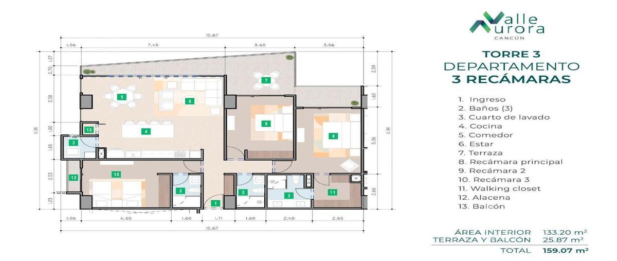 Foto de departamento en venta en  , supermanzana 236, benito juárez, quintana roo, 0 No. 05