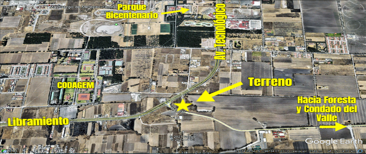 Foto de terreno comercial en renta en tecnológico , llano grande, metepec, méxico, 27053688 No. 03