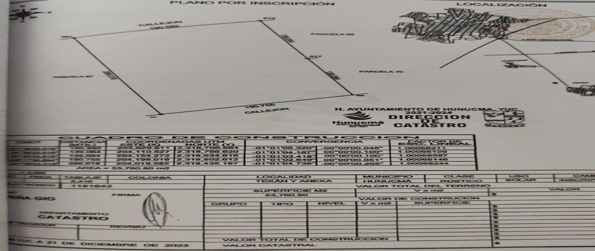 Foto de terreno habitacional en venta en  , texan palomeque, hunucmá, yucatán, 0 No. 03